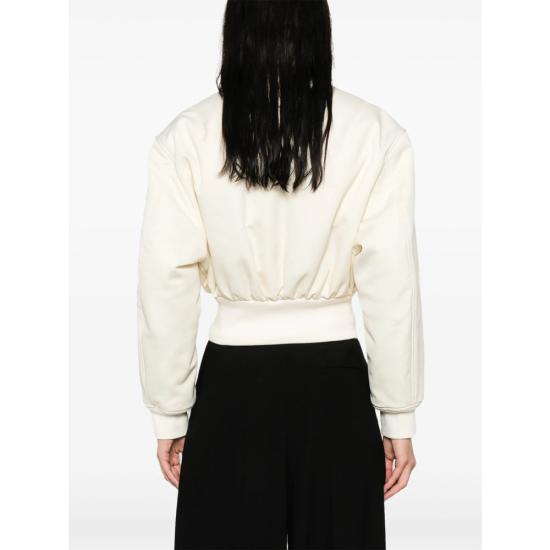 26SS 발렌시아가 크롭 봄버 자켓 872303 TTO29 9002 WHITE - BALENCIAGA