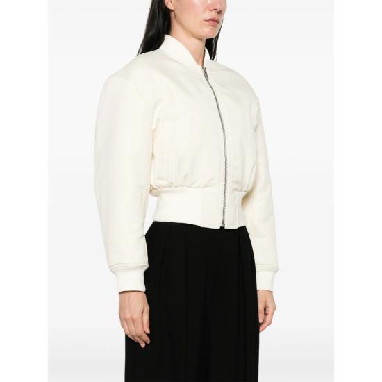 26SS 발렌시아가 크롭 봄버 자켓 872303 TTO29 9002 WHITE - BALENCIAGA