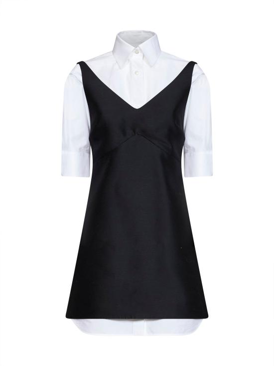 26FW 발렌시아가 하이브리드 셔츠 미니 드레스 A00296TUT221000 BLACK