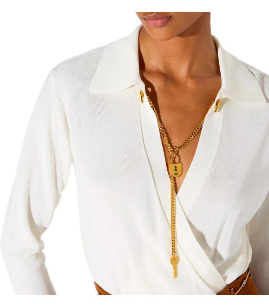 26FW 엘리자베타프랜치 탑 BK03S66E2 193 38 White - ELISABETTA FRANCHI