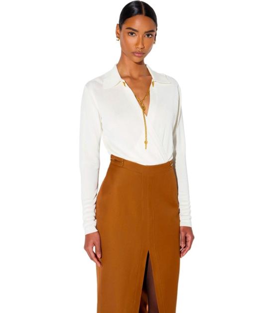 26FW 엘리자베타프랜치 탑 BK03S66E2 193 38 White - ELISABETTA FRANCHI