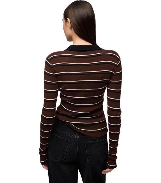 26FW 가니 폴로 티셔츠 A1170004 999 S Brown - GANNI