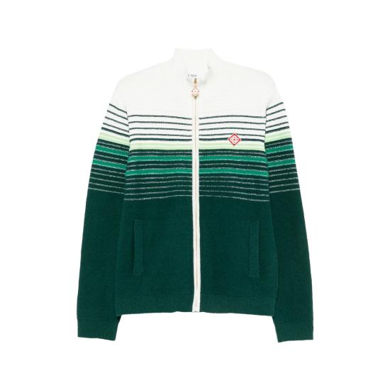 26FW 카사블랑카 스웨터 PF26 KW 1419 01 WHGRE GREEN