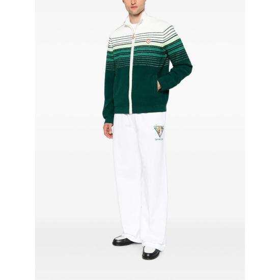 26FW 카사블랑카 스웨터 PF26 KW 1419 01 WHGRE GREEN - CASABLANCA
