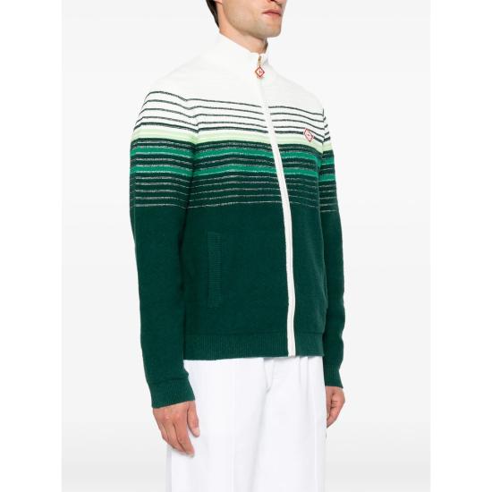 26FW 카사블랑카 스웨터 PF26 KW 1419 01 WHGRE GREEN - CASABLANCA