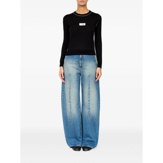 26FW MM6 메종마르지엘라 스웨터 M13037 S52HL0066 900 BLACK - MM6 MAISON MARGIELA