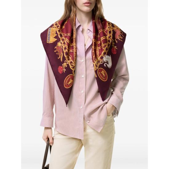 26FW 버버리 머플러/스카프 8126913 SS CHECK C5334 RED - BURBERRY