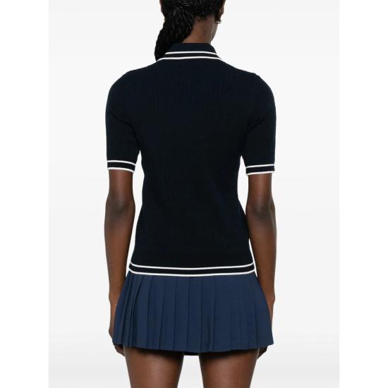 26FW 스포티앤리치 폴로 티셔츠 TO06875326BL DKNAW BLUE - SPORTY & RICH