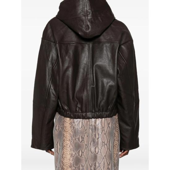 26FW 스포트막스 가죽 자켓 SPXKABALA 057F 001 BROWN - SPORTMAX