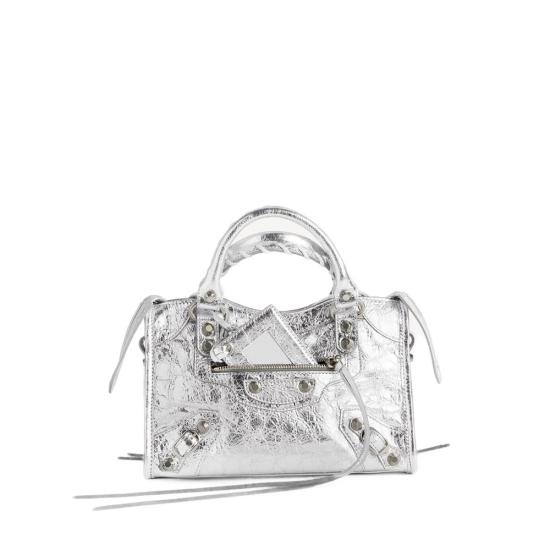 26FW 발렌시아가 르 시티 백 미니 865763 2AB4V 8122 SILVER - BALENCIAGA