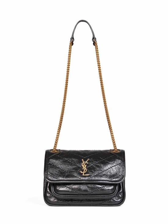 26FW 생로랑 빈티지 레더 니키 미니백 8460870EN071000 BLACK