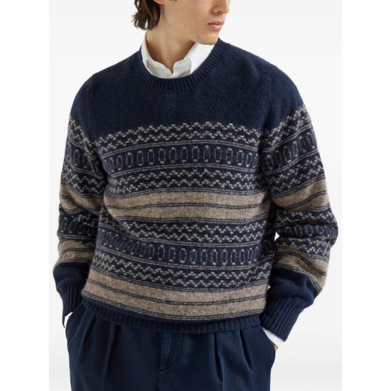 26FW 브루넬로 쿠치넬리 스웨터 MTF710000 CU052 NAVY - BRUNELLO CUCINELLI