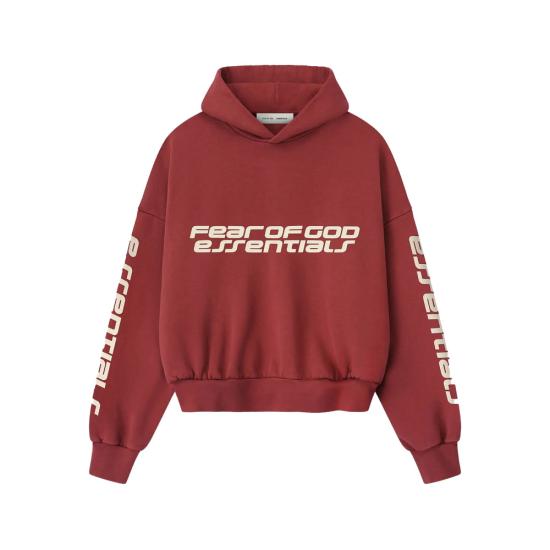 26SS 피어오브갓 후드 티셔츠 192HO256901F CRISM RED