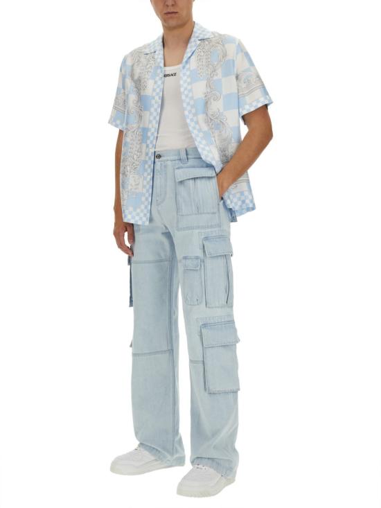  베르사체 카고 팬츠 1015089 1A104251D700 BLUE - VERSACE