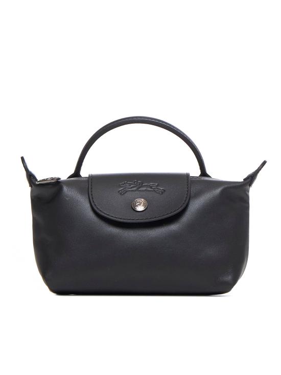 26FW 롱샴 르 플리아쥬 엑스트라 XS 레더 파우치 34205987 001 BLACK