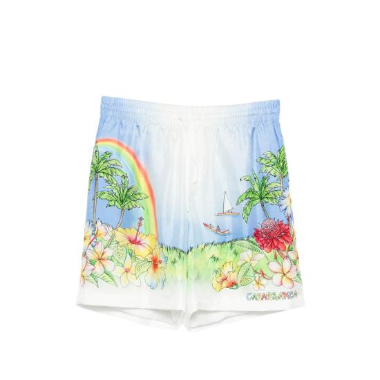 26SS 카사블랑카 숏팬츠 SP26 TR 399 10 ALOHA WHITE