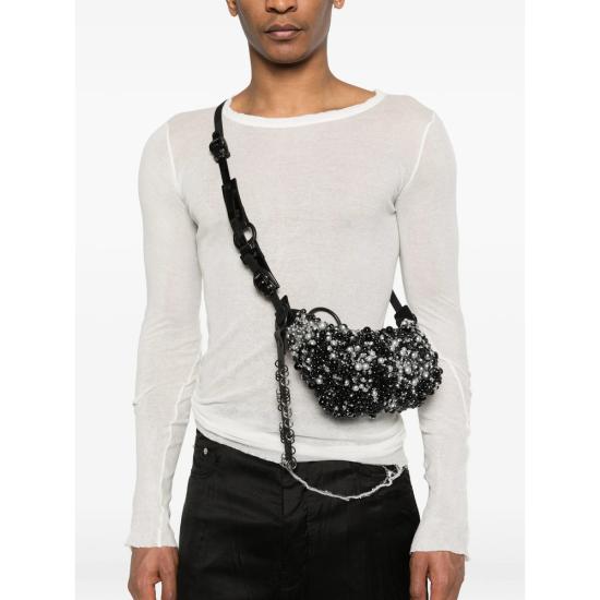 26SS 이너라움 숄더백 HM0OBPEARLS BKSIL BLACK - INNERRAUM