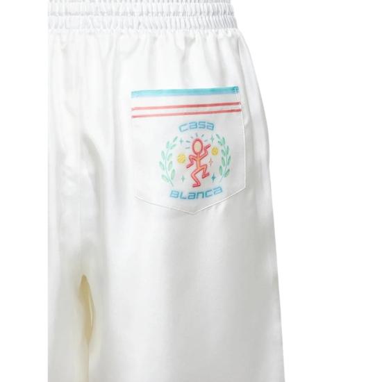 26SS 카사블랑카 숏팬츠 SP26 TR 399 01 DANJO WHITE - CASABLANCA