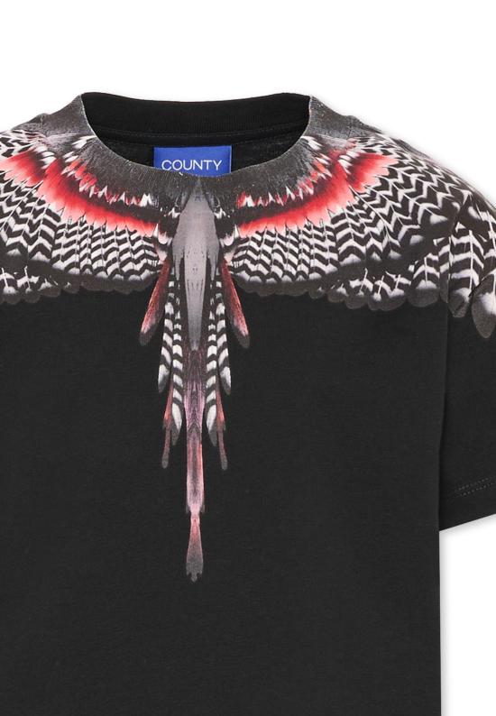 26FW [키즈] 컨트리 오브 밀란 티셔츠 F6CMJBTH043 110 BLACK - COUNTY OF MILAN