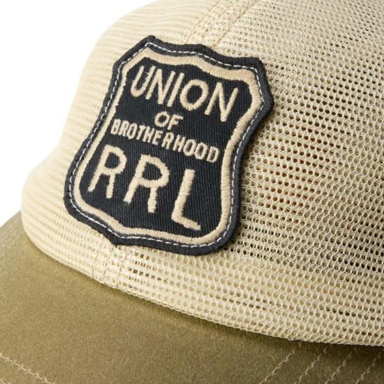  더블알엘 모자 Rrl 메쉬 크라운 트러커 햇 브라운 - RRL