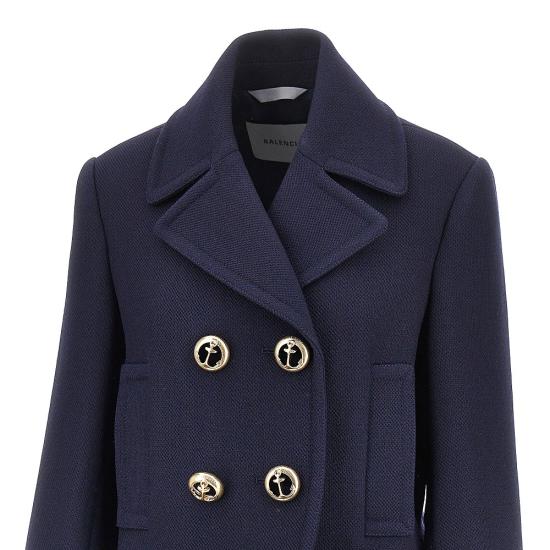 26FW 발렌시아가 크롭 피코트 A002D7TUU16 Blue - BALENCIAGA