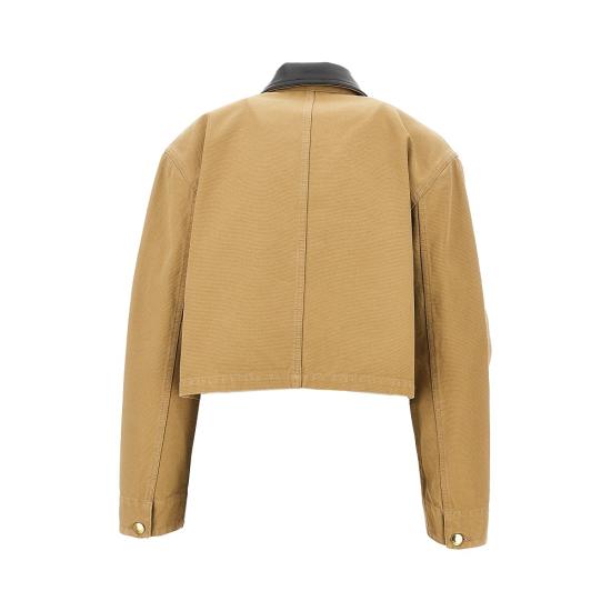 26FW 발렌시아가 크롭 워크웨어 재킷 A0029PTRP15 Brown - BALENCIAGA