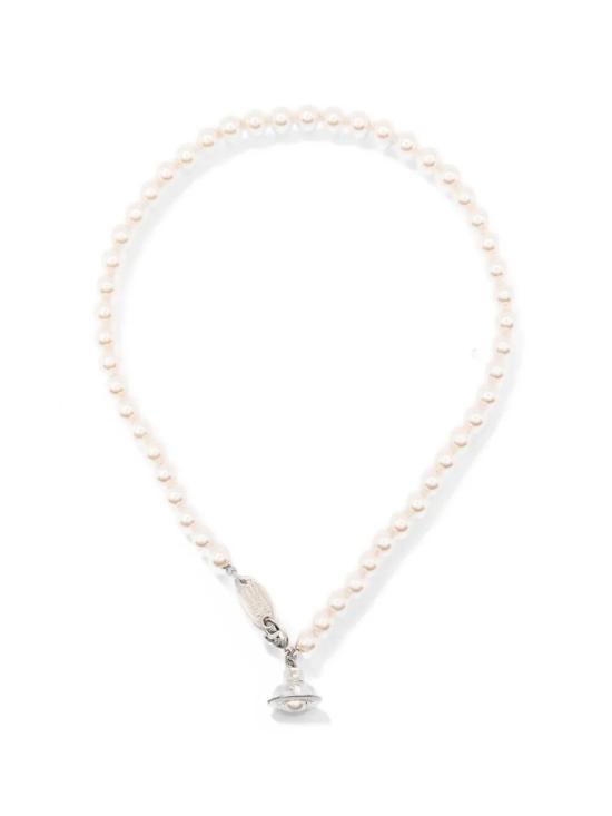 26FW 비비안웨스트우드 목걸이/팬던트 63010085 02P113 CN 099 P113 PLATINUM PEARL CRYSTAL