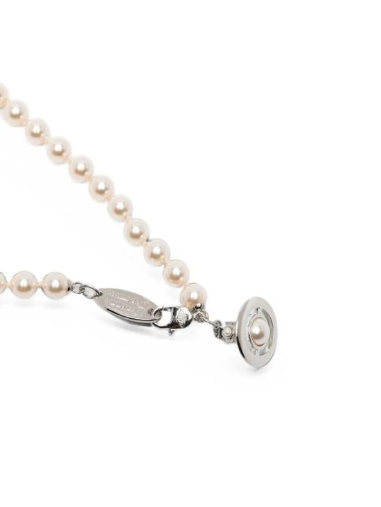 26FW 비비안웨스트우드 목걸이/팬던트 63010085 02P113 CN 099 P113 PLATINUM PEARL CRYSTAL - VIVIENNE WESTWOOD