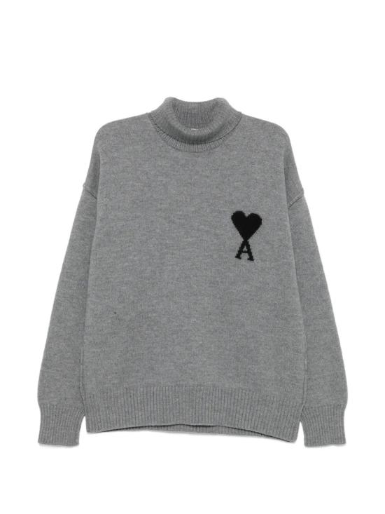 26FW 아미 ADC 터틀넥 스웨터 UKS839 018A273 Gray