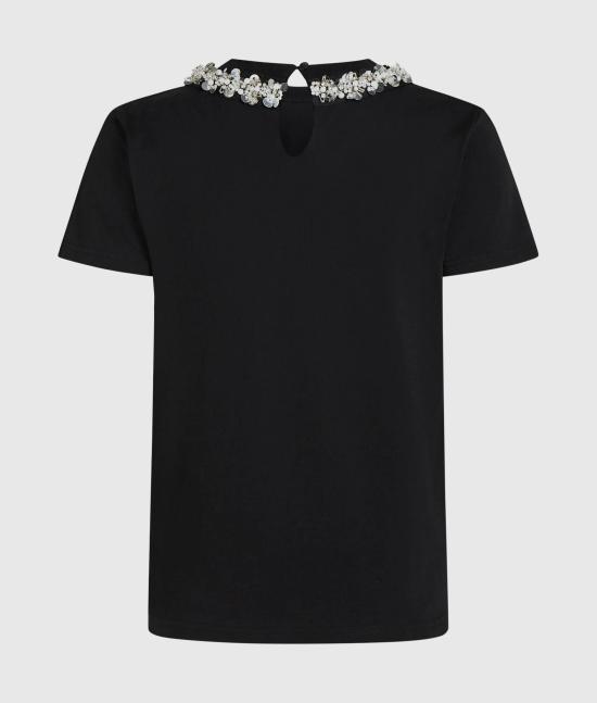 26FW 칼라거펠트 반팔 티셔츠 B4W17037 999 BLACK - KARL LAGERFELD