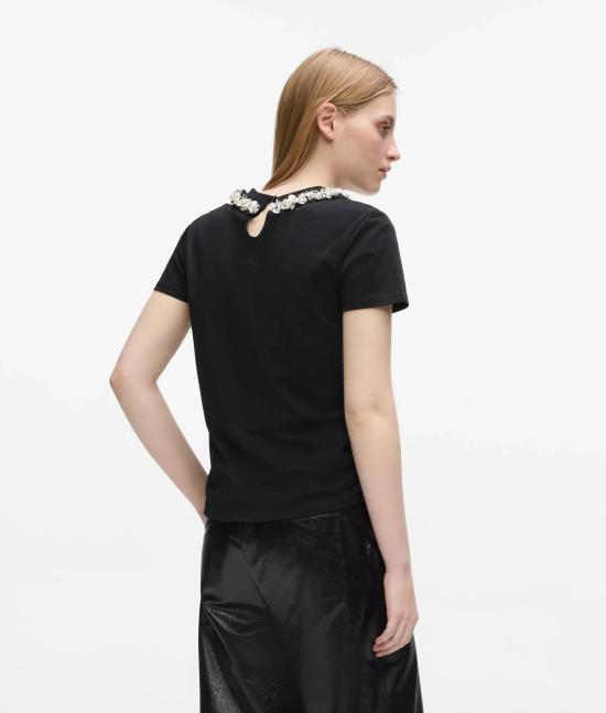 26FW 칼라거펠트 반팔 티셔츠 B4W17037 999 BLACK - KARL LAGERFELD
