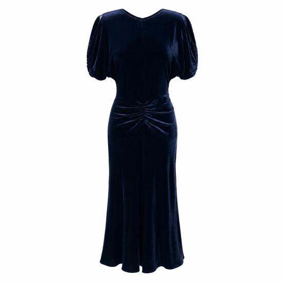 26FW 빅토리아 베컴 미디 원피스 1426WDR005227AB 550 NAVY