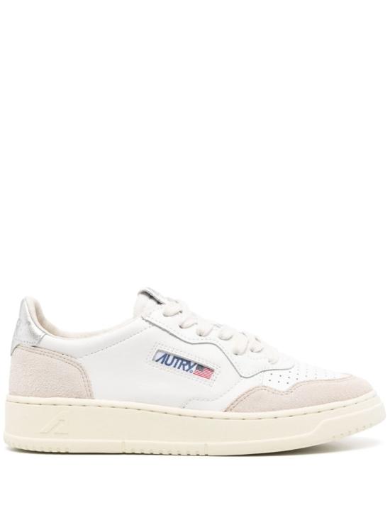 26FW 오트리 메달리스트 로우 레더 스니커즈 AULW LS74WHT SILVER