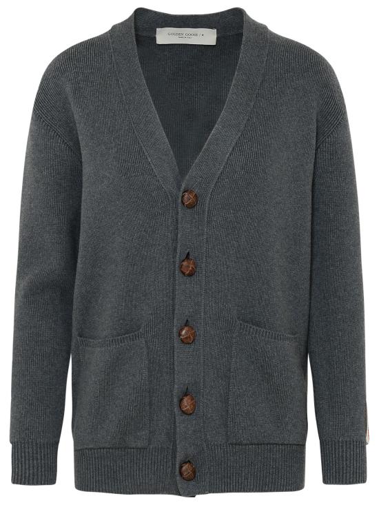 26FW 골든구스 코튼 버튼 가디건 GWP00950 P00066260304 DARK GREY MELANGE