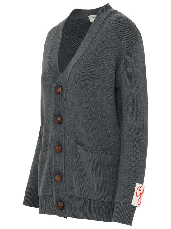 26FW 골든구스 코튼 버튼 가디건 GWP00950 P00066260304 DARK GREY MELANGE - GOLDEN GOOSE