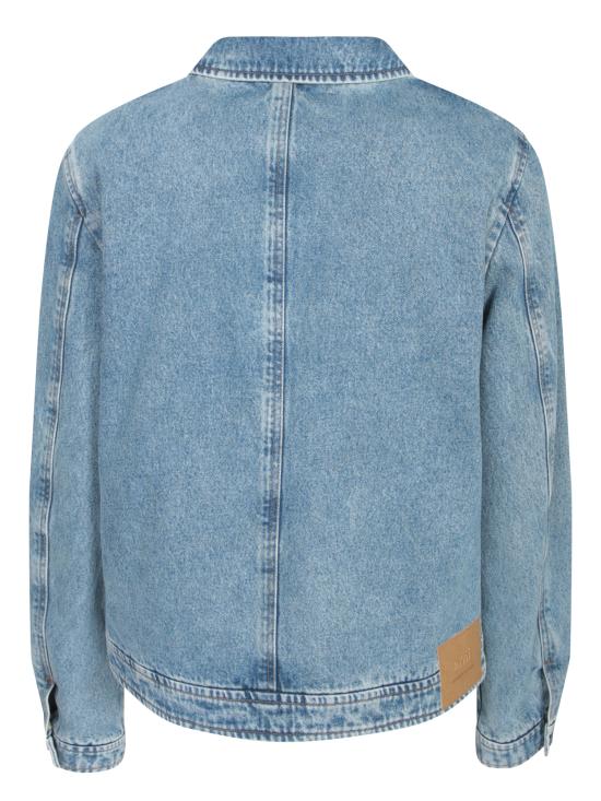 27FW 아미 스몰 하트 로고 코튼 지퍼 자켓 HJK835 DE0046 480 Blue - AMI