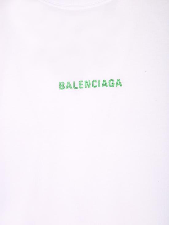 27FW 발렌시아가 백 티셔츠 미디움 핏 764235 TTVJ1 9163 White - BALENCIAGA