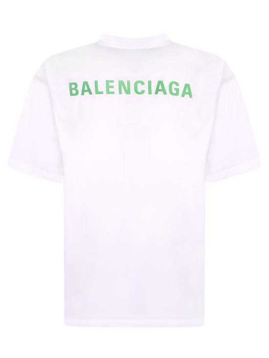 27FW 발렌시아가 백 티셔츠 미디움 핏 764235 TTVJ1 9163 White - BALENCIAGA