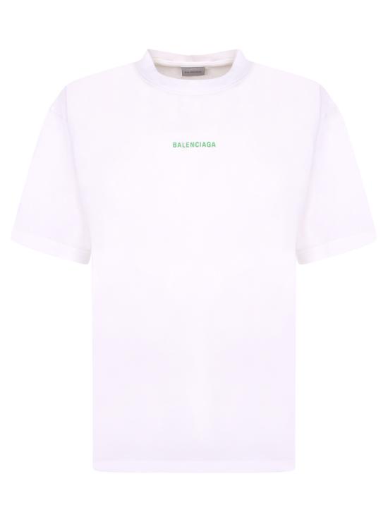 27FW 발렌시아가 백 티셔츠 미디움 핏 764235 TTVJ1 9163 White