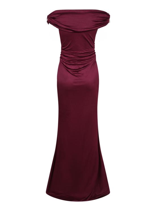 27FW 다네임 원피스 626FW6952L AUBERGINE Bordeaux - DANAMÈ