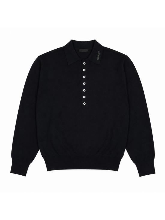 26FW 카레르 폴로 티셔츠 MILTONKNITPOLO BLACK
