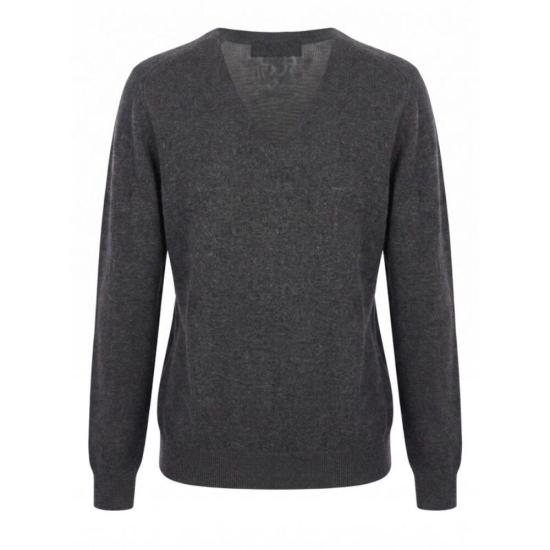 26FW 구찌 캐시미어 브이넥 니트 A008CUXKFUT 1220 DARK GREY - GUCCI