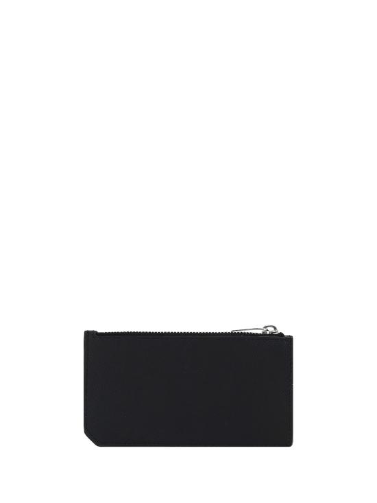 26FW 생로랑 그랑 드 뿌드르 엠보스드 레더 프라그망 지퍼 카드 케이스 609362BTY0N 1000 - SAINT LAURENT