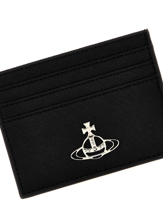 26FW 비비안웨스트우드 ORB 플랫 카드 홀더 54030006WL001NN401 Black - VIVIENNE WESTWOOD