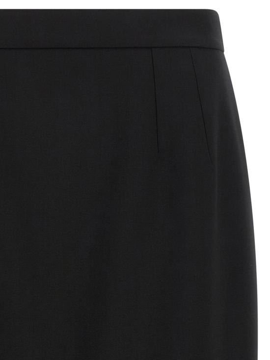 26FW 돌체앤가바나 스커트 신축성 있는 울 , 검정색 - DOLCE & GABBANA
