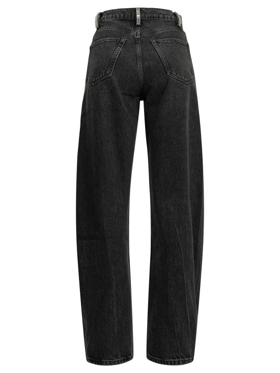26FW 알렉산더 왕 데님 팬츠 와이드 레그 진 블랙 - ALEXANDER WANG