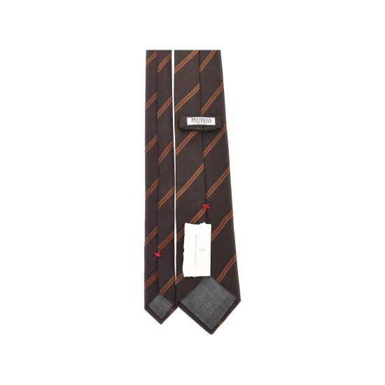 26FW 브루넬로 쿠치넬리 넥타이 MY8620018 Brown - BRUNELLO CUCINELLI
