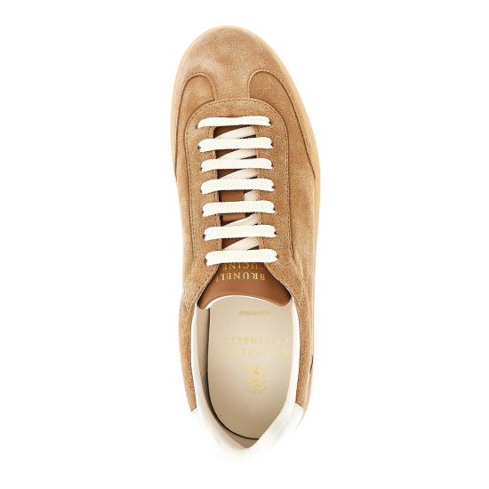 26FW 브루넬로 쿠치넬리 스웨이드 스니커즈 MZUMGLJ336 Beige - BRUNELLO CUCINELLI