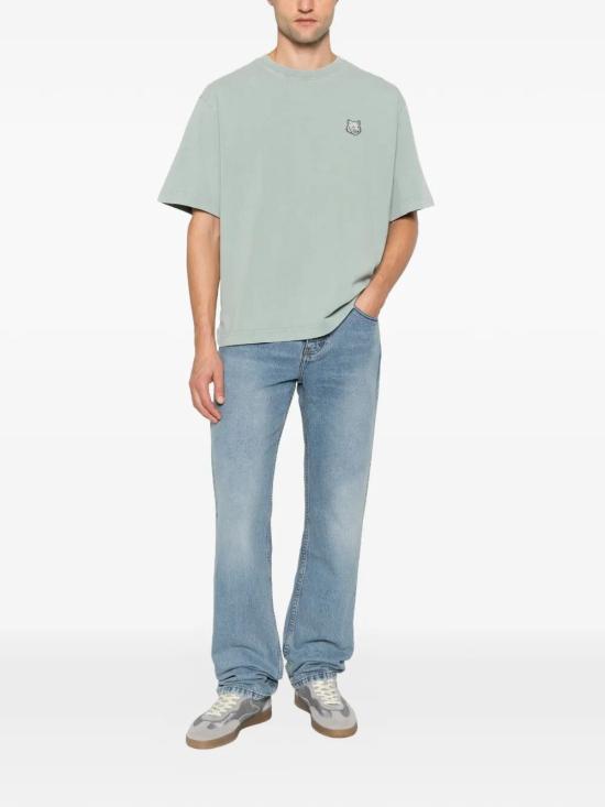 26FW 메종키츠네 반팔 티셔츠 PM00109KJBIT8 0608 DESERT GREEN FADED - MAISON KITSUNE