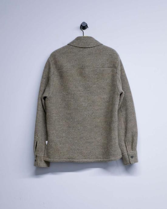  질샌더 자켓 질 샌더 펀 펠티드 울 멜란지 지퍼 셔츠 - JIL SANDER